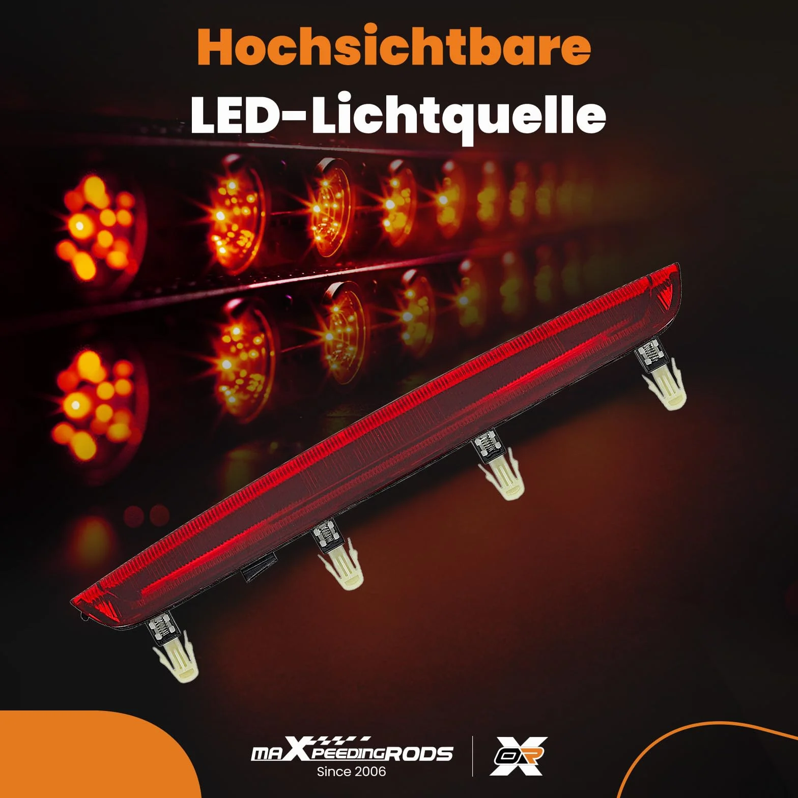 maXpeedingrods Trzecia 3. Światło hamowania światło hamowania do A3 S3 RS3 Sportback 2004-2012 LED światło hamowania środek 3. światło hamowania 8P4945097 8P4945097C