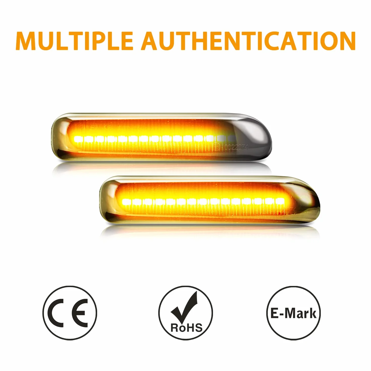 TECTICO LED Dynamiczny kierunkowskaz boczny Żółty Super jasny Canbus CE E9 Sekwencyjne światła powtarzające Kompatybilny z BMW E46 Limo Touring Coupe Compact Cabriolet, 2 Lampy