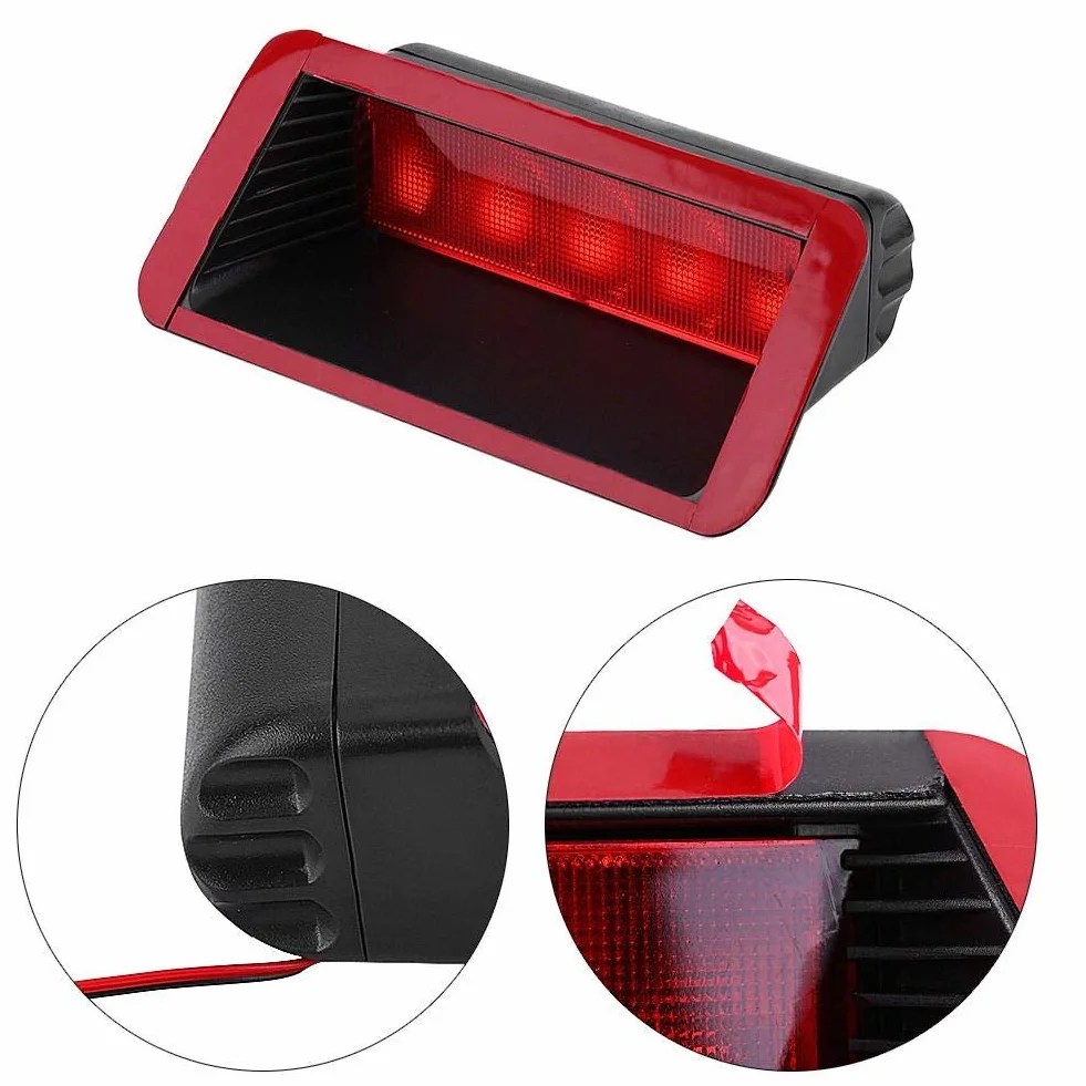 Światło hamowania, trzecie światło stopu Fydun 5 LED 12 V Universal Car, wysoko zamontowane tylne trzecie światło stopu 3?