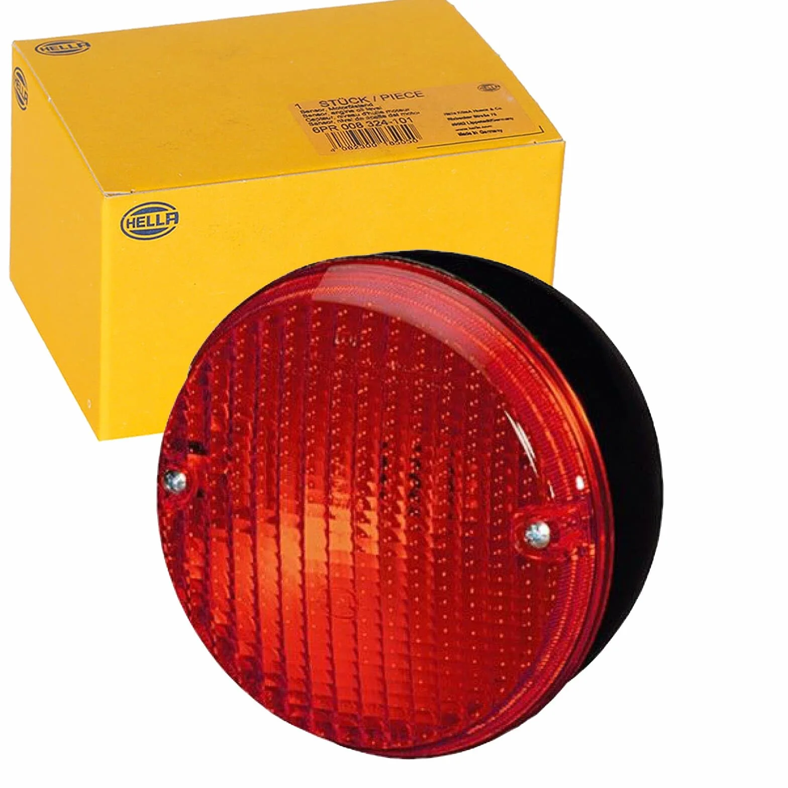 HELLA 2NE 001 423-011 Lampy przeciwmgłowe tylne - Halogen - 12V / 24V - okrągły - Oprawa - ADR/GGVS/ECE - Kolor szkła reflektora: czerwony - Wtyczki: Wtyk płaski - z tyłu/z lewej/z prawej