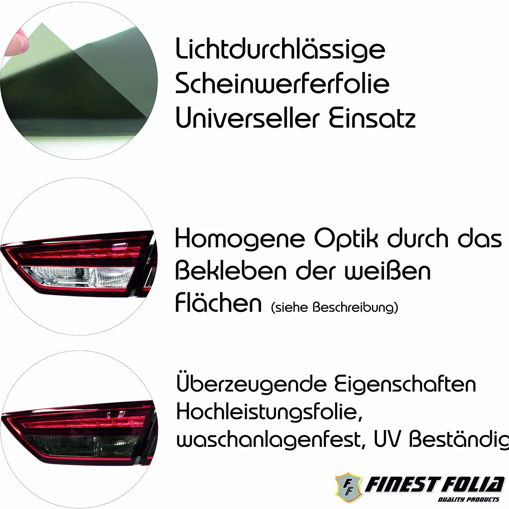 Zestaw folii na światła tylne, naklejki, folia przyciemniająca, docięta na wymiar, Auto Rücklichter (ciemnoszary (Dark Grey), (C045) Fastback)