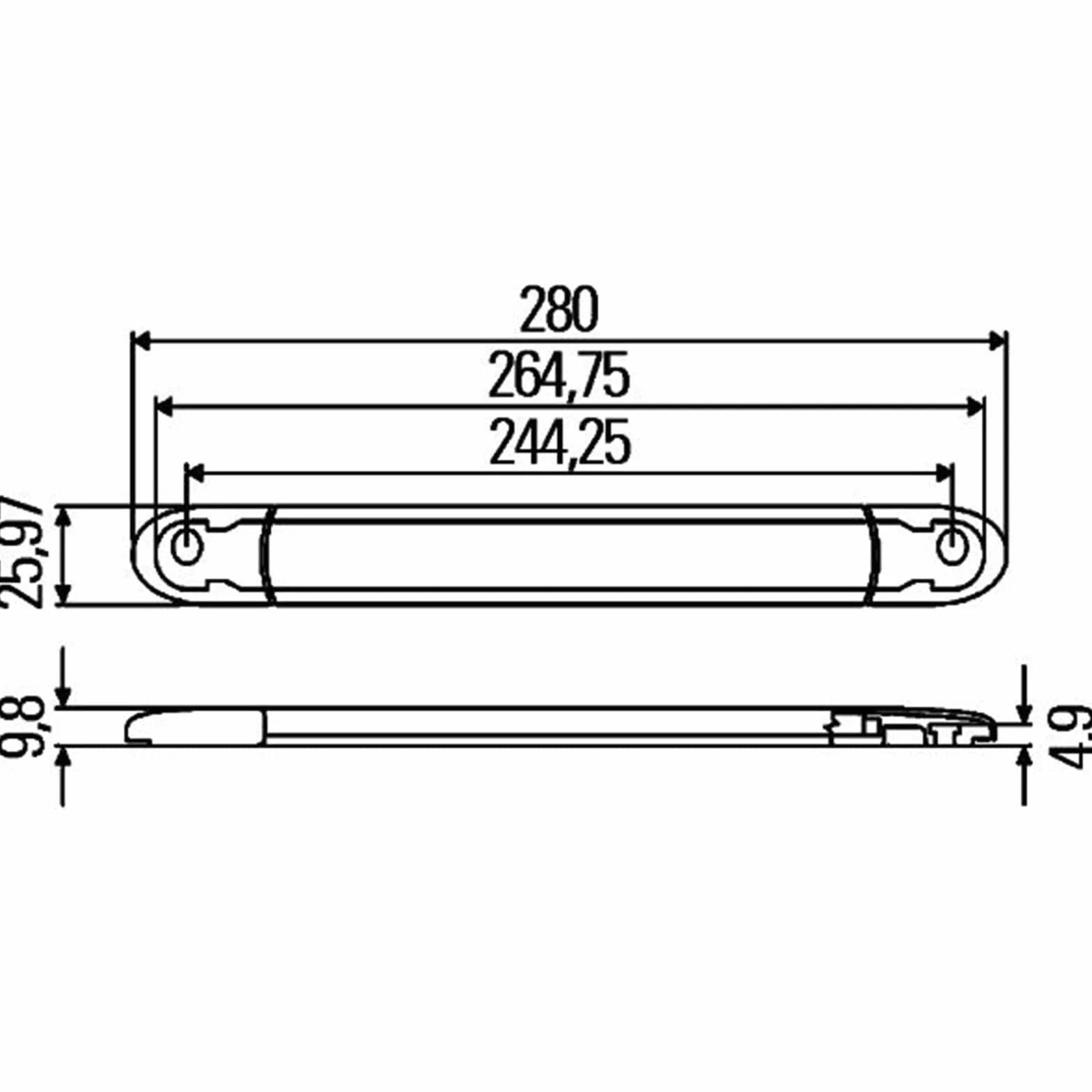 HELLA Dodatkowe światło STOP - LED - 12V - przykręcany/Oprawa - SAE - Przewodu: 150[mm] - Wtyczki: otwarte końcówki kabla - z tyłu - 2DA 343 106-061
