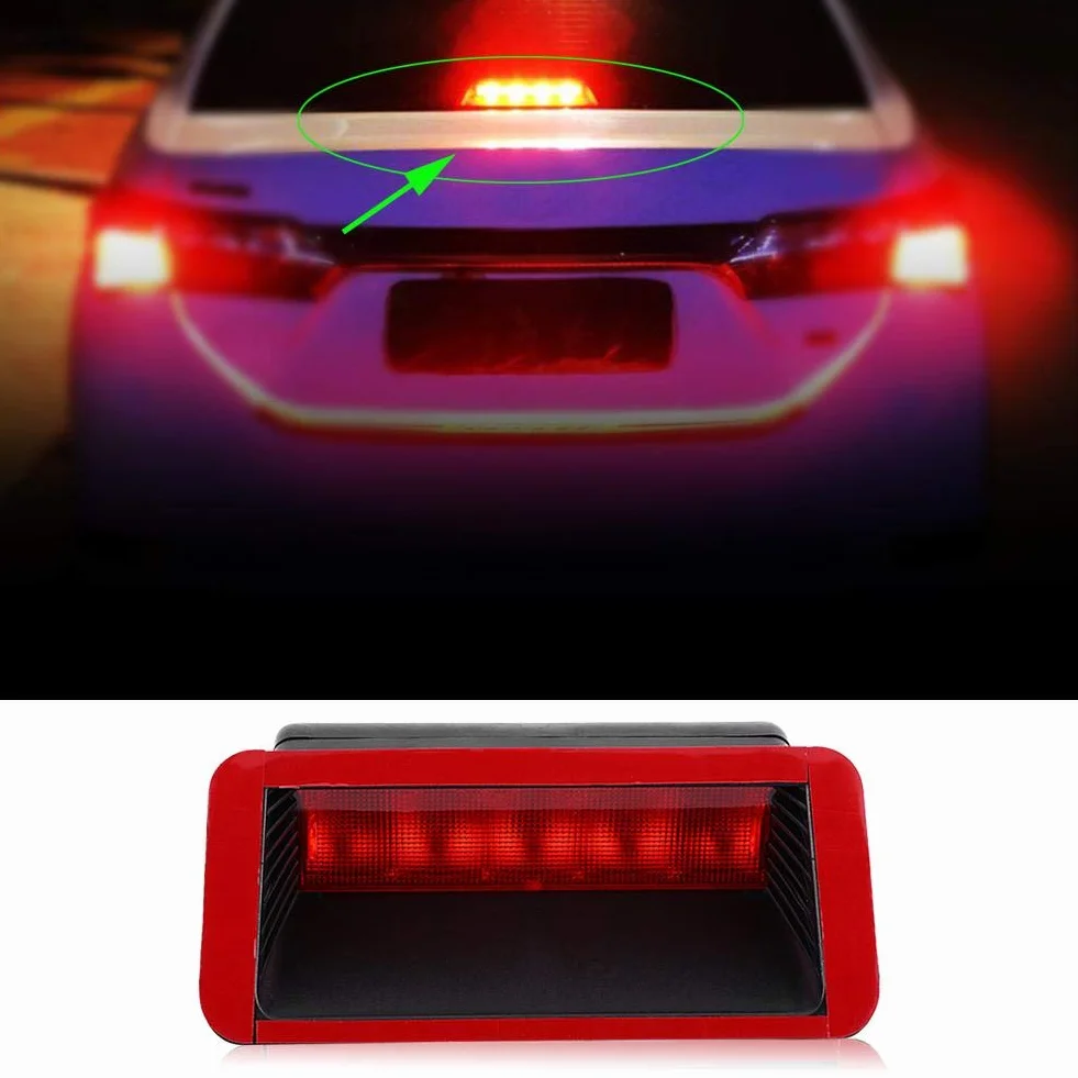 Światło hamowania, trzecie światło stopu Fydun 5 LED 12 V Universal Car, wysoko zamontowane tylne trzecie światło stopu 3?