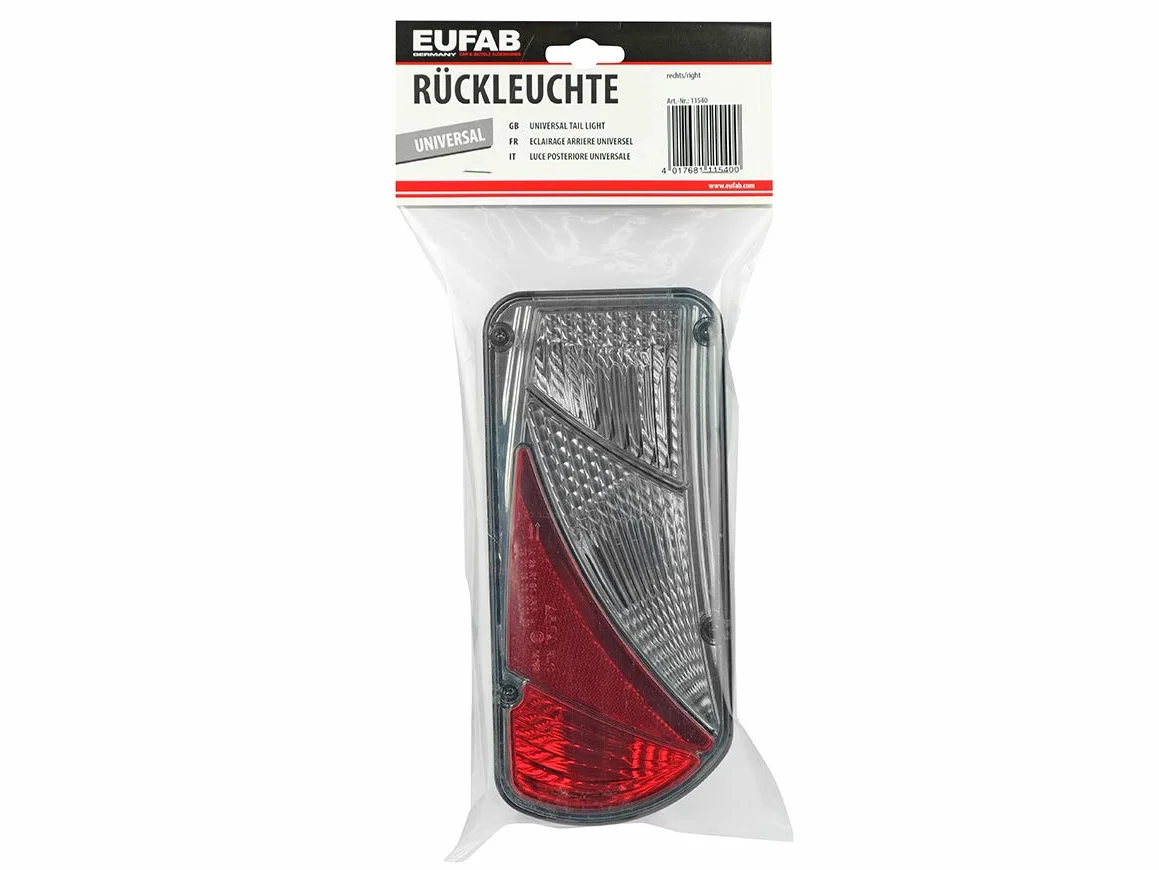 EUFAB 11540 kompletne światło tylne prawe z przydymionym szkłem