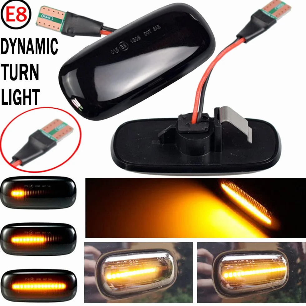 Dynamiczny kierunkowskaz boczny LED do Audi A3 S3 8L 2000-2003 A8 D2 1999-2002 TT 8N 2000-2006 (przydymiony czarny)