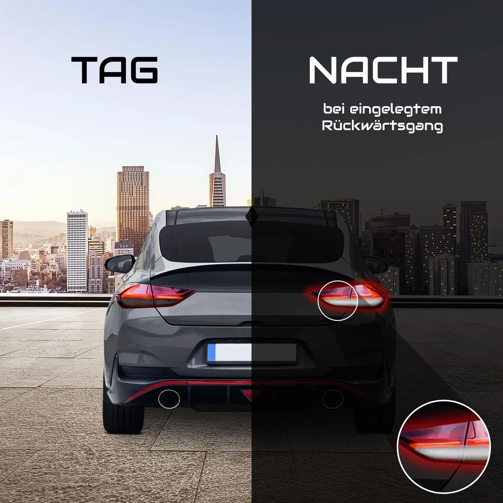 Zestaw folii na światła tylne, naklejki, folia przyciemniająca, docięta na wymiar, Auto Rücklichter (ciemnoszary (Dark Grey), (C045) Fastback)