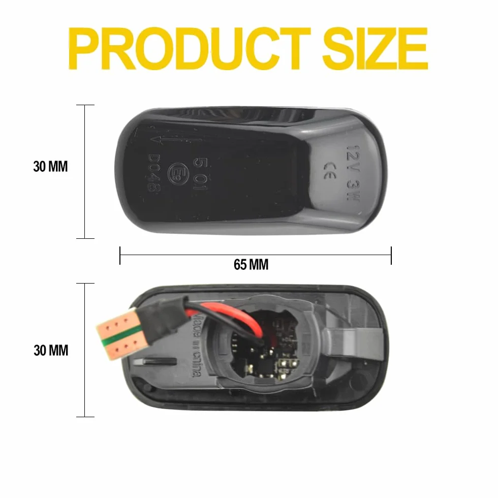 2 sztuk Led dynamiczny kierunkowskaz boczny światło kierunkowskazu Kompatybilny z Hon-da Stream S2000 CR-V HR-V Ci-vic City Fit Ja-zz Acc-ord Rep-eater światło sygnalizacyjne